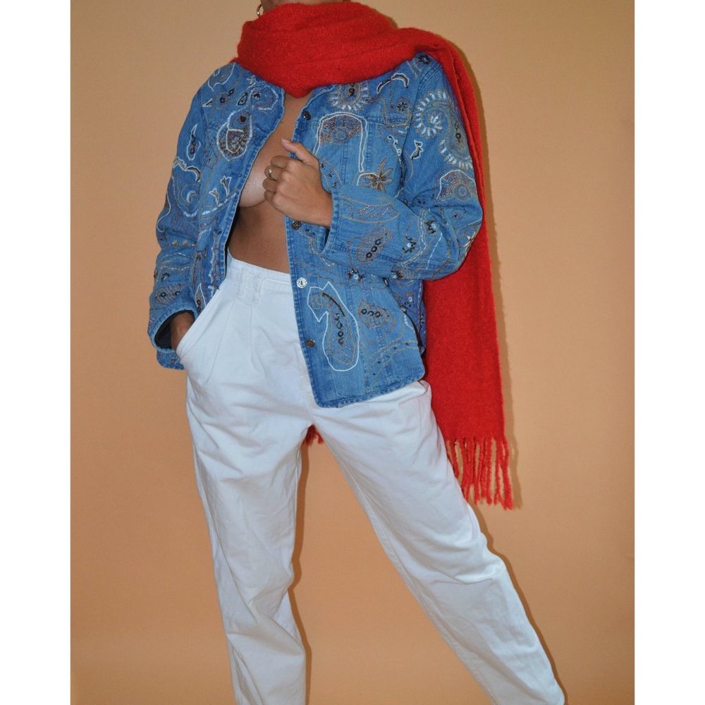 Vintage Embroidered Denim Jacket